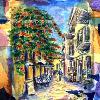 BOUTIQUE STROLLING, GREECE by Lalita L. Cofer -signed limited edition print  includes shipping $69.00