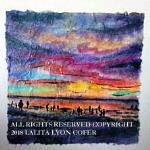 SILHOUETTES IN THE AFTERGLOW original 12x12 inches gallery wrap canvas