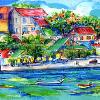 The Carenage, St. George, Island of Grenada, original sold by Lalita L. Cofer -signed limited edition print  includes shipping $69.00